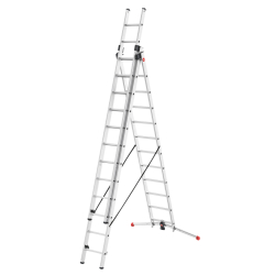 Hailo 3-teilige Alu-Kombileiter mit LOT-System 3x12 Sprossen