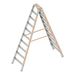 aluminium a-rahmen beidseitige stufenleiter 2x7 stufen...