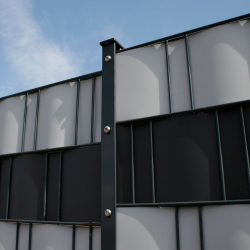 Sichtschutzstreifen Zaun Doppelstabmatte 50m x 20cm Rolle Sichtschutz DS Grün Anthrazit