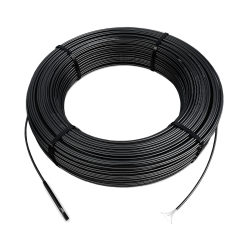 schwarzes elektrokabel rolle mit abisolierten adern