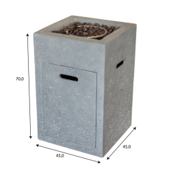 MODENO Gasfeuerstelle Kelut ca. 45x45xH70 cm