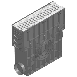 HAURATON RECYFIX Einlaufkasten mit Klemm-Stegrost 500x150x488mm