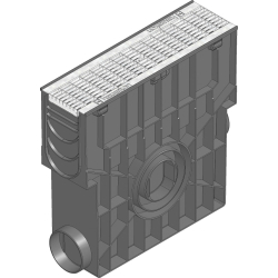HAURATON RECYFIX Einlaufkasten mit Klemm-Maschenrost 500x150x488mm