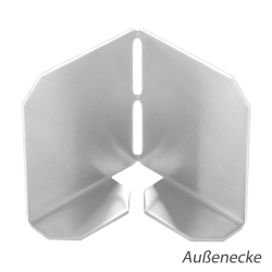 Eck-Verbinder zu Kiesfangleisten Aluminium / Edelstahl