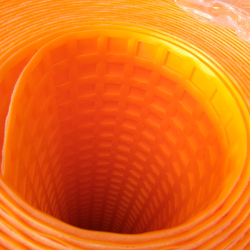 rolle entwässerungsbahn kunststoff orange noppenstruktur