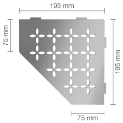 Schlüter SES2D5EB-E-S2 Ablage Floral 75x195x195x75mm...