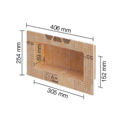 ton-hohlblockstein mit rechteckiger nische 406x254x152 mm...