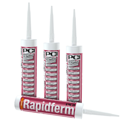 vier kartuschen pci rapidferm hybrid klebstoff rotweiß