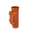 kg pvc kanalrohr dn100 orange mit revisionsöffnung und gummidichtung