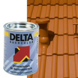 Delta Dachcolor Dachfarbe Ziegelrot 0,75 Liter