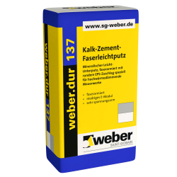 weber.dur 137 Faser-Leichtputz naturgrau 1mm 30kg