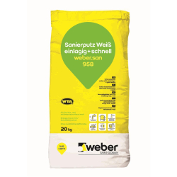 weber.san 958 Sanierputz weiß 20kg einlagig und...