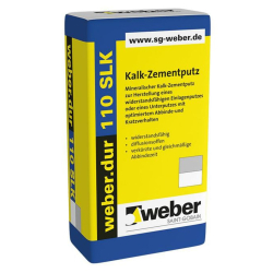 42x weber.dur 110 SLK Kalk-Zementputz 1mm, naturgrau 30kg