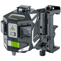 laserliner x3 3x360° kreuzlinienlaser mit wandhalterung