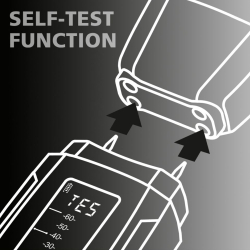 feuchtigkeitsmessgerät selbsttestfunktion abnehmbarer akku an messspitzen