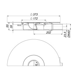 Dallmer Ablaufgeh&auml;use DallDrain Plan, DN 40