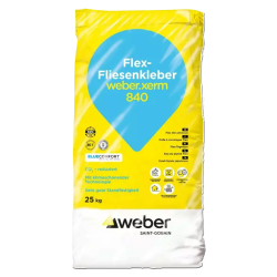 flex fliesenkleber weber xerm 840 gelb weiß 25 kg sack