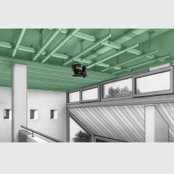abgehängte decke metallunterkonstruktion cd profile laserwasserwaage grüne ausrichtungslinien