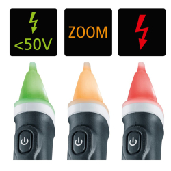 spannungstester stift mit dreifarbiger led spitze grün (