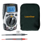 laserliner multimeter pocket xp grauschwarz mit blauer displaybeleuchtung tasche prüfspitzen rot schwarz aaa batterien