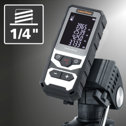 laserliner distancemaster laserdistanzmesser mit 1/4 zoll stativgewinde