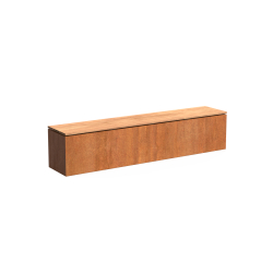 <li>ADEZZ plinth with seat in Corten steel CKW30...