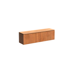 <li>ADEZZ plinth with seat in Corten steel CKW31...