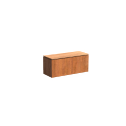 <li>ADEZZ plinth with seat in Corten steel CKW32...