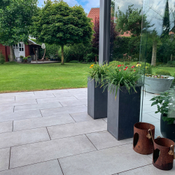 REDSUN Terrassenplatte Cerasun Cemento Grigio 40x80x4cm...