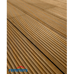 gerillte braune holzterrassendielen thermoholz für...
