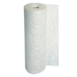 weiße glasfasermatte rolle mit sichtbarer...