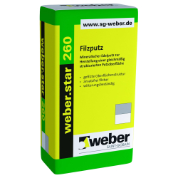 weber.star 260 Aquabalance Filzputz 0,5mm 25kg