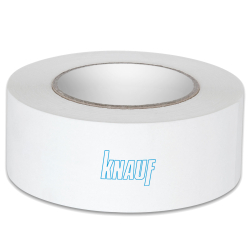 knauf papierfugenband papier rolle weiß mit blauem knauf logo