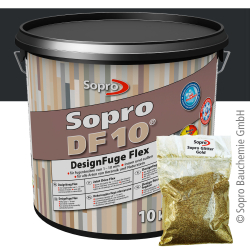 Sopro DesignFuge Flex DF 10 Schwarz 90 10kg Eimer + Gold...
