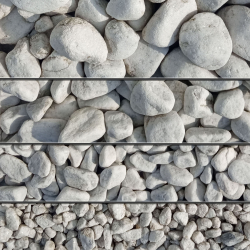 vier körnungen weißer marmorkies 8-16 bis...