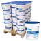 mehrere knauf fill & finish light 20 kg eimer auf holzpalette